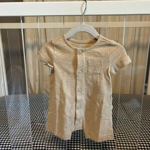 NWT Baby Gap Tan Short Sleeve Romper
